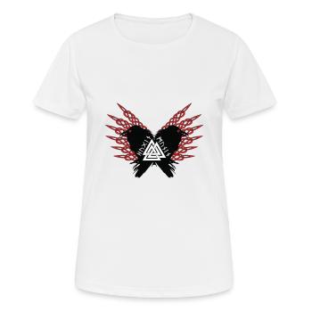 Nordic Rune - Frauen T-Shirt atmungsaktiv - Weiß - Vorne - AI Model Female 172 dark (172cm)