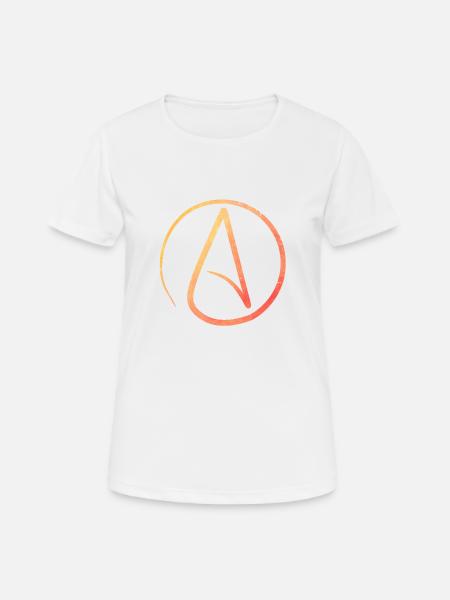 Symbol Ateizmu - Ateista - Koszulka damska oddychająca - biały