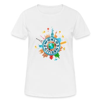 Citizen of the World, World Citizen - Women's Breathable T-Shirt - white - Front - AI Model Female 172 dark (172cm)