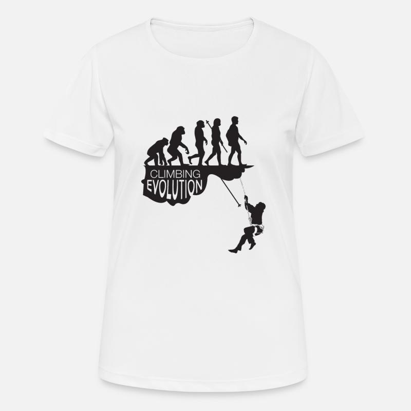 Evolution de l'escalade - T-shirt respirant Femme - blanc