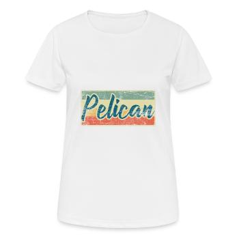 Pelikan Wasservogel Seevogel Geschenk Meer Fisch - Frauen T-Shirt atmungsaktiv - Weiß - Vorne - AI Model Female 172 dark (172cm)