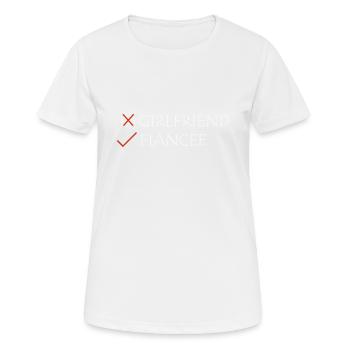 Petite amie fiancée - T-shirt respirant Femme - blanc - Devant - AI Model Female 172 dark (172cm)