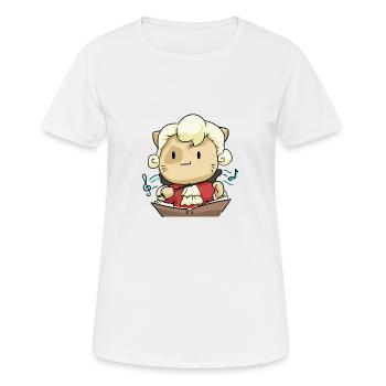 Mozart Katze - Frauen T-Shirt atmungsaktiv - Weiß - Vorne - AI Model Female 172 dark (172cm)