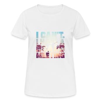 Surf board meeting shirt gift - Women's Breathable T-Shirt - white - Front - AI Model Female 172 dark (172cm)