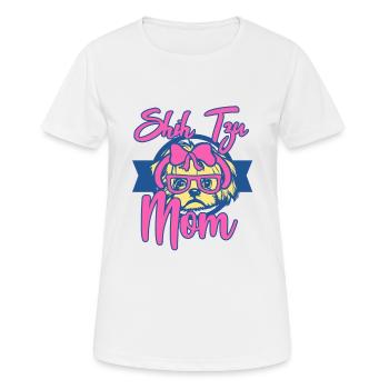 Shih Tzu Hundeliebhaber-Mom Shihtzu lustige Geschenk-Inhaber - Frauen T-Shirt atmungsaktiv - Weiß - Vorne - AI Model Female 172 dark (172cm)