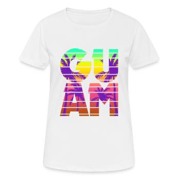 Guam Retro Stolz Guamanian Design Geschenk - Frauen T-Shirt atmungsaktiv - Weiß - Vorne - AI Model Female 172 dark (172cm)