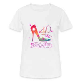 Fabulous 40th birthday gift - Women's Breathable T-Shirt - white - Front - AI Model Female 172 dark (172cm)