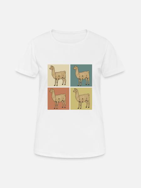 Alpaka - Frauen T-Shirt atmungsaktiv - Weiß