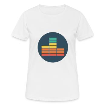 (Equalizer) - Frauen T-Shirt atmungsaktiv - Weiß - Vorne - AI Model Female 172 dark (172cm)