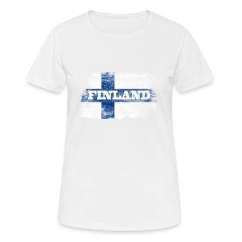 Finnland - Frauen T-Shirt atmungsaktiv - Weiß - Vorne - AI Model Female 172 dark (172cm)