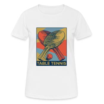 tennis de table - T-shirt respirant Femme - blanc - Devant - AI Model Female 172 dark (172cm)