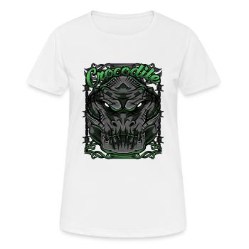 Crocodile Moderne - T-shirt respirant Femme - blanc - Devant - AI Model Female 172 dark (172cm)
