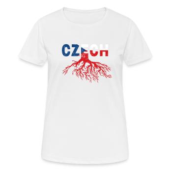 Wurzeln Tschechien Tscheche Prag Geschenk - Frauen T-Shirt atmungsaktiv - Weiß - Vorne - AI Model Female 172 dark (172cm)
