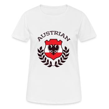 Autriche - T-shirt respirant Femme - blanc - Devant - AI Model Female 172 dark (172cm)