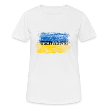 Ukraine - T-shirt respirant Femme - blanc - Devant - AI Model Female 172 dark (172cm)
