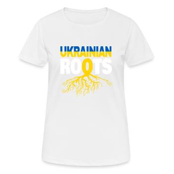 Wurzeln Ukraine Nation Krim Ukrainer Geschenk - Frauen T-Shirt atmungsaktiv - Weiß - Vorne - AI Model Female 172 dark (172cm)