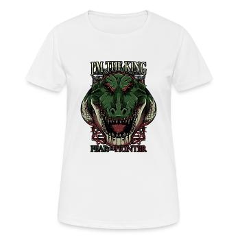 Modern Krokodil Trendy Alligator Afrika Raubtier - Frauen T-Shirt atmungsaktiv - Weiß - Vorne - AI Model Female 172 dark (172cm)