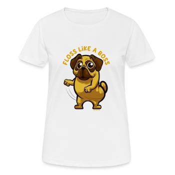 Cadeau de danse Carlin - T-shirt respirant Femme - blanc - Devant - AI Model Female 172 dark (172cm)