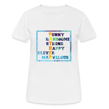 Father's Day - Women's Breathable T-Shirt - white - Front - AI Model Female 172 dark (172cm)
