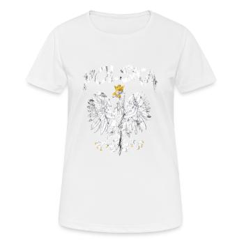 Pologne Pologne Pologne Aigle Polonais - T-shirt respirant Femme - blanc - Devant - AI Model Female 172 dark (172cm)
