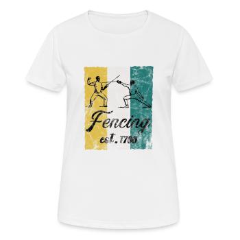 Escrime Cadeau d'escrime pour escrimeur - T-shirt respirant Femme - blanc - Devant - AI Model Female 172 dark (172cm)