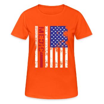 Medic Nous Flag - T-shirt respirant Femme - orange néon - Devant - AI Model Female 172 dark (172cm)