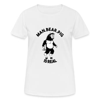 ManBearPig - T-shirt respirant Femme - blanc - Devant - AI Model Female 172 dark (172cm)