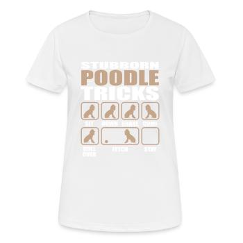 Stubborn Poodle Tricks design - Women's Breathable T-Shirt - white - Front - AI Model Female 172 dark (172cm)