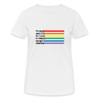 LGBT light saber gift - Women's Breathable T-Shirt - white - Front - AI Model Female 172 dark (172cm)