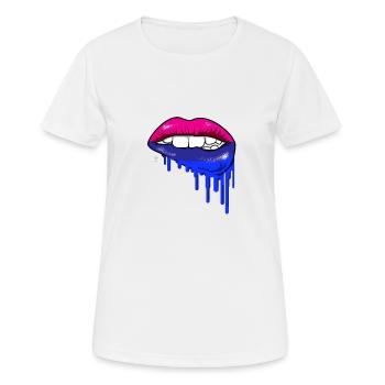 Bisexual lips gift - Women's Breathable T-Shirt - white - Front - AI Model Female 172 dark (172cm)
