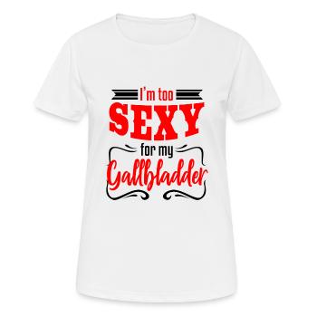 Lustige Gallenblase-Chirurgie erhalten Brunnen-Wiederaufnahmen-Geschenk - Frauen T-Shirt atmungsaktiv - Weiß - Vorne - AI Model Female 172 dark (172cm)