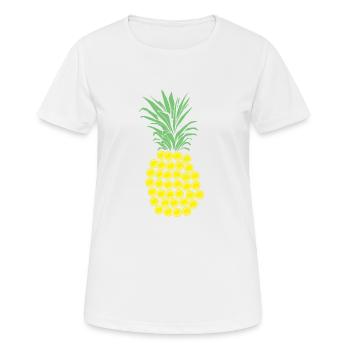 Disc Golf Ananas Geschenk - Frauen T-Shirt atmungsaktiv - Weiß - Vorne - AI Model Female 172 dark (172cm)