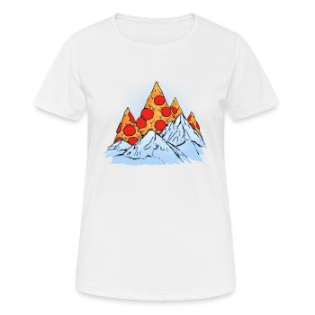 Cadeau de montagne Pizza - T-shirt respirant Femme - blanc - Devant - AI Model Female 172 dark (172cm)