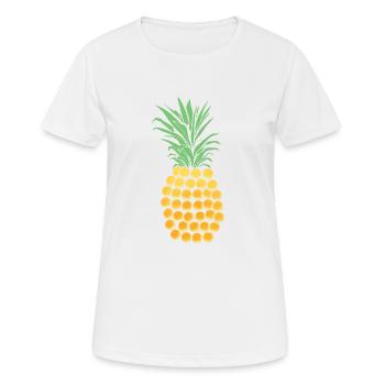 Golf Pineapple gift - Women's Breathable T-Shirt - white - Front - AI Model Female 172 dark (172cm)