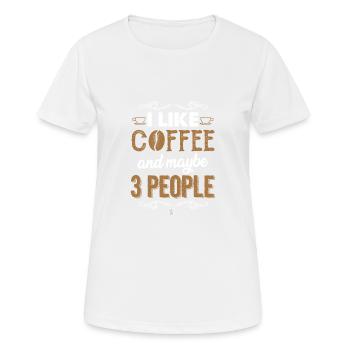 J’aime le cadeau de café - T-shirt respirant Femme - blanc - Devant - AI Model Female 172 dark (172cm)