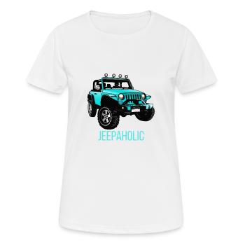 Jeeps Jeepaholic cadeau - T-shirt respirant Femme - blanc - Devant - AI Model Female 172 dark (172cm)