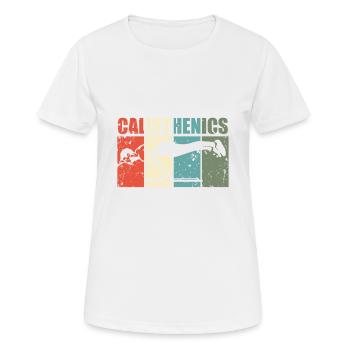 Calisthenics Poids propre Exercices Fitness Fitness - T-shirt respirant Femme - blanc - Devant - AI Model Female 172 dark (172cm)
