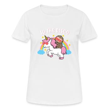 Au cadeau disco - T-shirt respirant Femme - blanc - Devant - AI Model Female 172 dark (172cm)