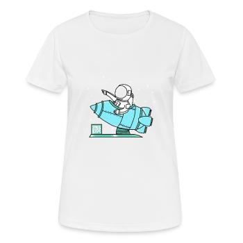 Raumfahrt Geschenk - Frauen T-Shirt atmungsaktiv - Weiß - Vorne - AI Model Female 172 dark (172cm)
