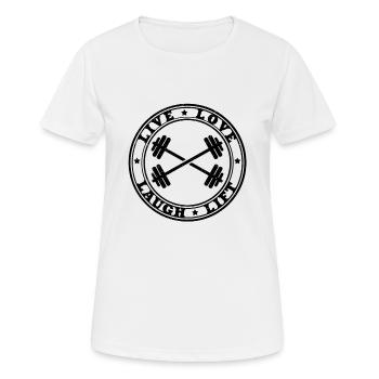 Live Love Laugh Lift | 1000000000000 - T-shirt respirant Femme - blanc - Devant - AI Model Female 172 dark (172cm)