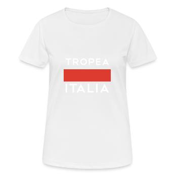 Traditionelles Tropea Souvenir  - Frauen T-Shirt atmungsaktiv - Weiß - Vorne - AI Model Female 172 dark (172cm)