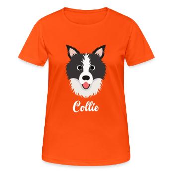 Collie - Border Collie - Women's Breathable T-Shirt - neon orange - Front - AI Model Female 172 dark (172cm)