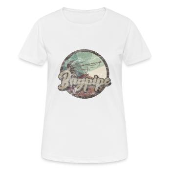 Bagpipe Scotland Music Instrument Gift - T-shirt respirant Femme - blanc - Devant - AI Model Female 172 dark (172cm)