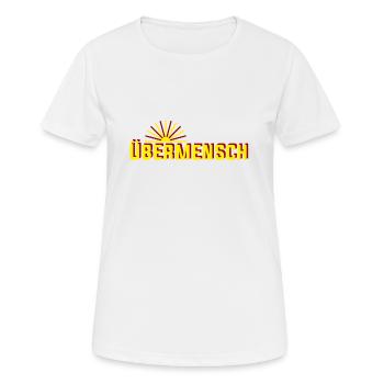 Friedrich Nietzsche PHILOSOPHIE - T-shirt respirant Femme - blanc - Devant - AI Model Female 172 dark (172cm)