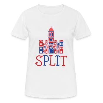 Split - Croatia Holiday Shirt - Women's Breathable T-Shirt - white - Front - AI Model Female 172 dark (172cm)