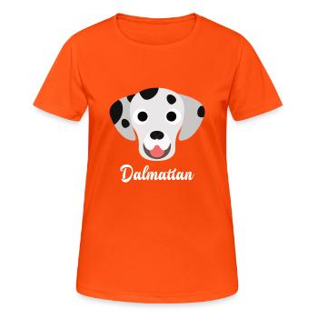dalmatien - T-shirt respirant Femme - orange néon - Devant - AI Model Female 172 dark (172cm)