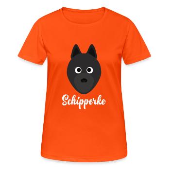 Schipperke - Women's Breathable T-Shirt - neon orange - Front - AI Model Female 172 dark (172cm)