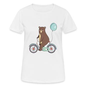 Party Baer - Frauen T-Shirt atmungsaktiv - Weiß - Vorne - AI Model Female 172 dark (172cm)