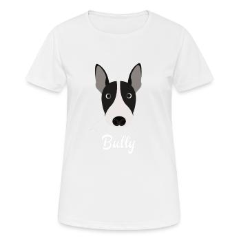 Bully - englischer Bullterrier - Frauen T-Shirt atmungsaktiv - Weiß - Vorne - AI Model Female 172 dark (172cm)