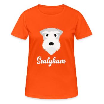 Sealyham - Sealyham Terrier - Women's Breathable T-Shirt - neon orange - Front - AI Model Female 172 dark (172cm)